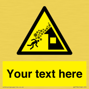 Custom warning roof avalanche